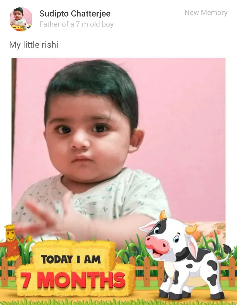SUDIPTO92's tweet photo. Checkout my son Rishi’s latest memory on Firstcry Milestones !! https://t.co/DOufLulbXp https://t.co/V72HxIWC1Q
