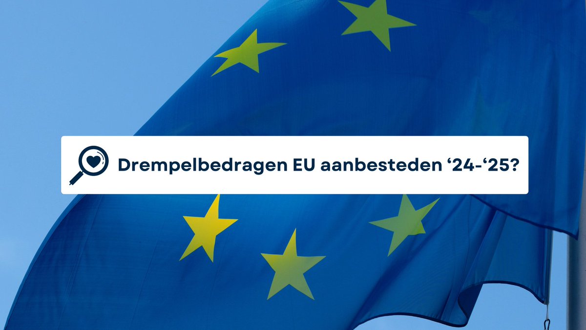 De drempelbedragen Europees #aanbesteden voor 2024 en 2025 zijn bekend. Alle bedragen zijn omhoog gegaan. bit.ly/3R9lTh6
