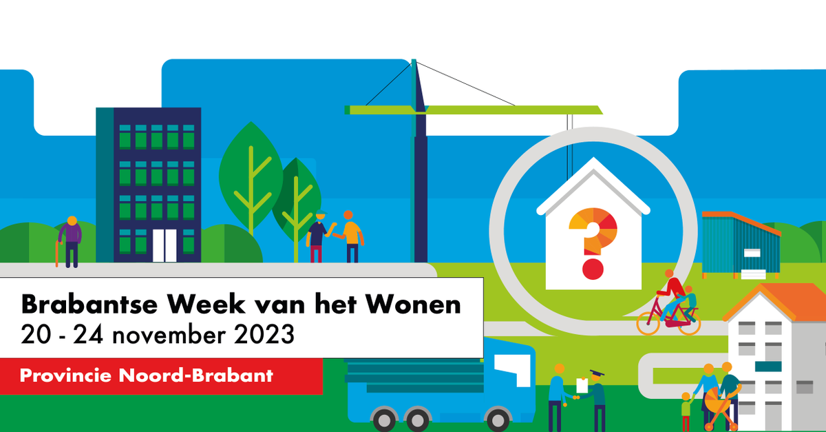 Brabant's tweet photo. Kijk de openings #webinar van de Brabantse #weekvanhetwonen terug. Met gedeputeerde Wilma Dirken en Martin van Rijn, voorzitter van @Aedesnet https://t.co/Iyx4a6sFB1 Bekijk het programma voor meer webinars, bijeenkomsten en excursies: https://t.co/ebva0ptwaN https://t.co/VBTyckKETQ
