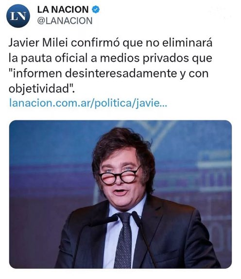 MrFlork_'s tweet photo. Traducción: Clarín, La Nación y todos los medios afines seguirán siendo financiados con la plata de tus impuestos.

¿Cómo era eso que habías votado contra la casta? https://t.co/EewhQgXIxV