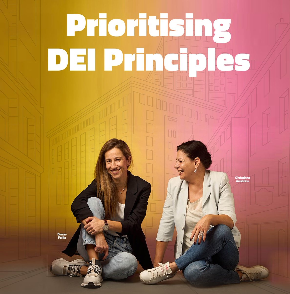 EY_Cyprus's tweet photo. Championing diversity in the workplace ⭕💼 

Danae Psilla, Senior Manager, and Christiana Aristidou, Manager of People Advisory Services at EY Cyprus, gave a joint interview on the pivotal role of embracing diversity and inclusion in a professional environment. https://t.co/AI5ZkbnFfx