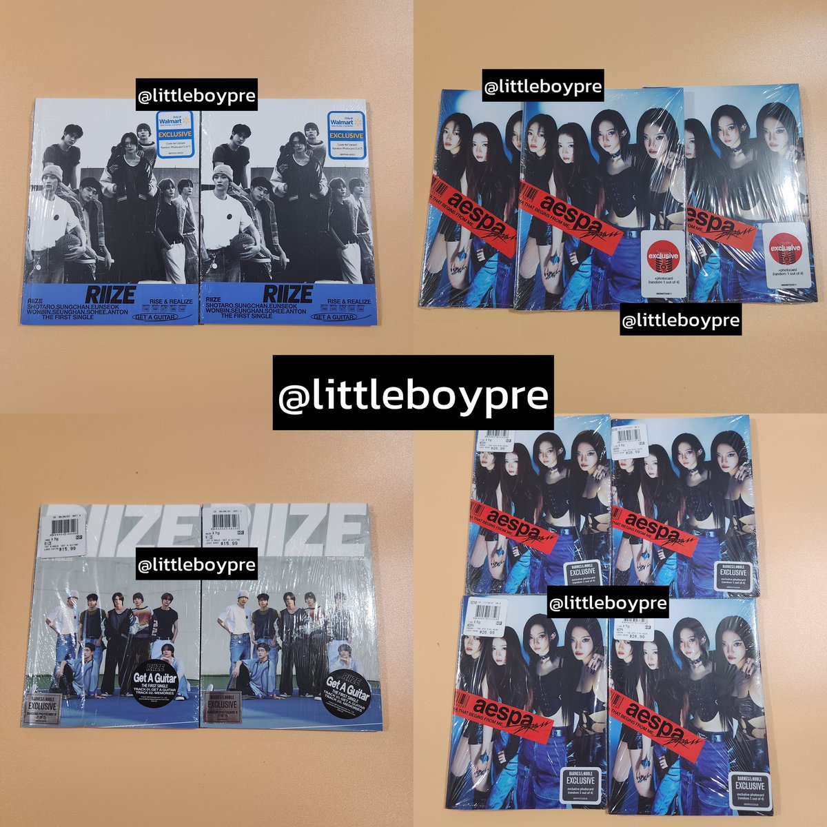 littleboypre's tweet photo. #littleboyupdate เว็บเมกา🇺🇸 ✅aespa target ✅aespa b&n ✅riize walmart ✅riize b&n ถึงโกดังแล้ว ส่งกลับไทยรอบพรุ่งนี้ 22/11 นะคะ เดี๋ยวอัพชีทแล้วจะแจ้งส่วนตัวอีกครั้งทางdmค่ะ✈️ https://t.co/ChUKCC8BLg