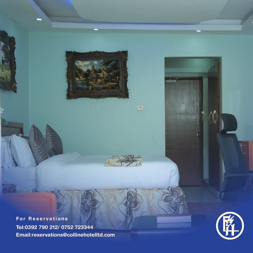 CollineHotelLtd's tweet photo. There's no such thing as a basic room at Colline Hotel Limited, all our rooms are individual, with each having their own character to give you not only luxury, but that home away from home feeling. #Accommodation  #CollineHotelLtd. For Reservations: - 0752 723 344 https://t.co/v7avjlOnuZ