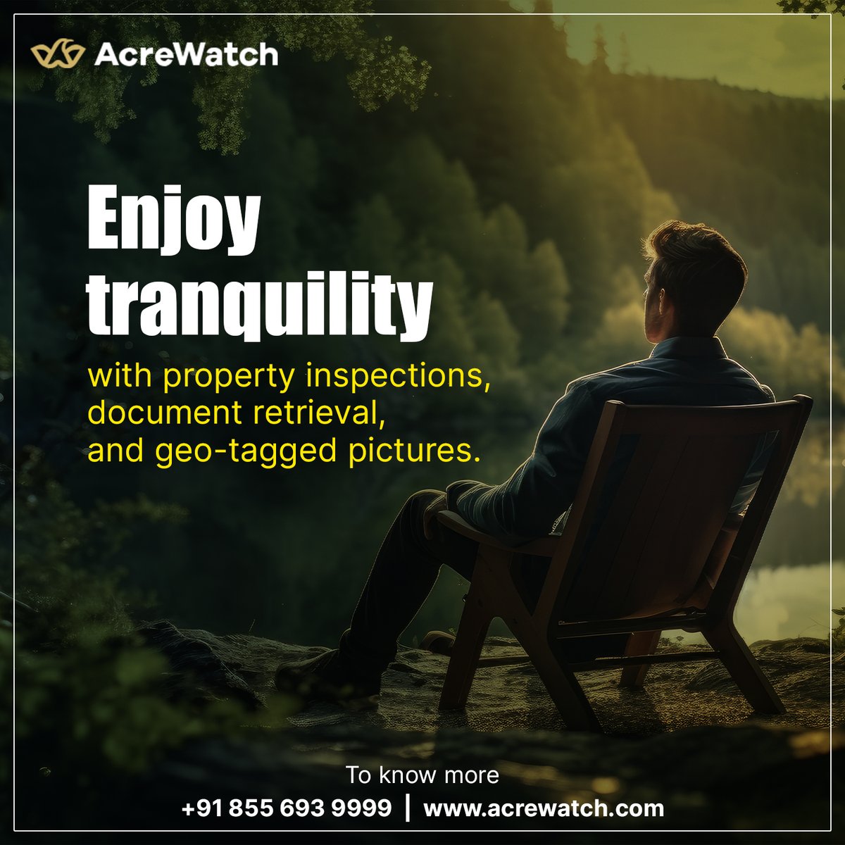 WatchAcre's tweet image. Experience serenity and peace of mind with our plot monitoring services. 

👨🏽‍💻 Visit acrewatch.com
📞 Call +91 855-693-9999

#AcreWatch #landproperty #plotmonitoring #landmonitoring #Services #landowners #nri #nrilands #nriindians #india #hyderabad #Andhrapradesh