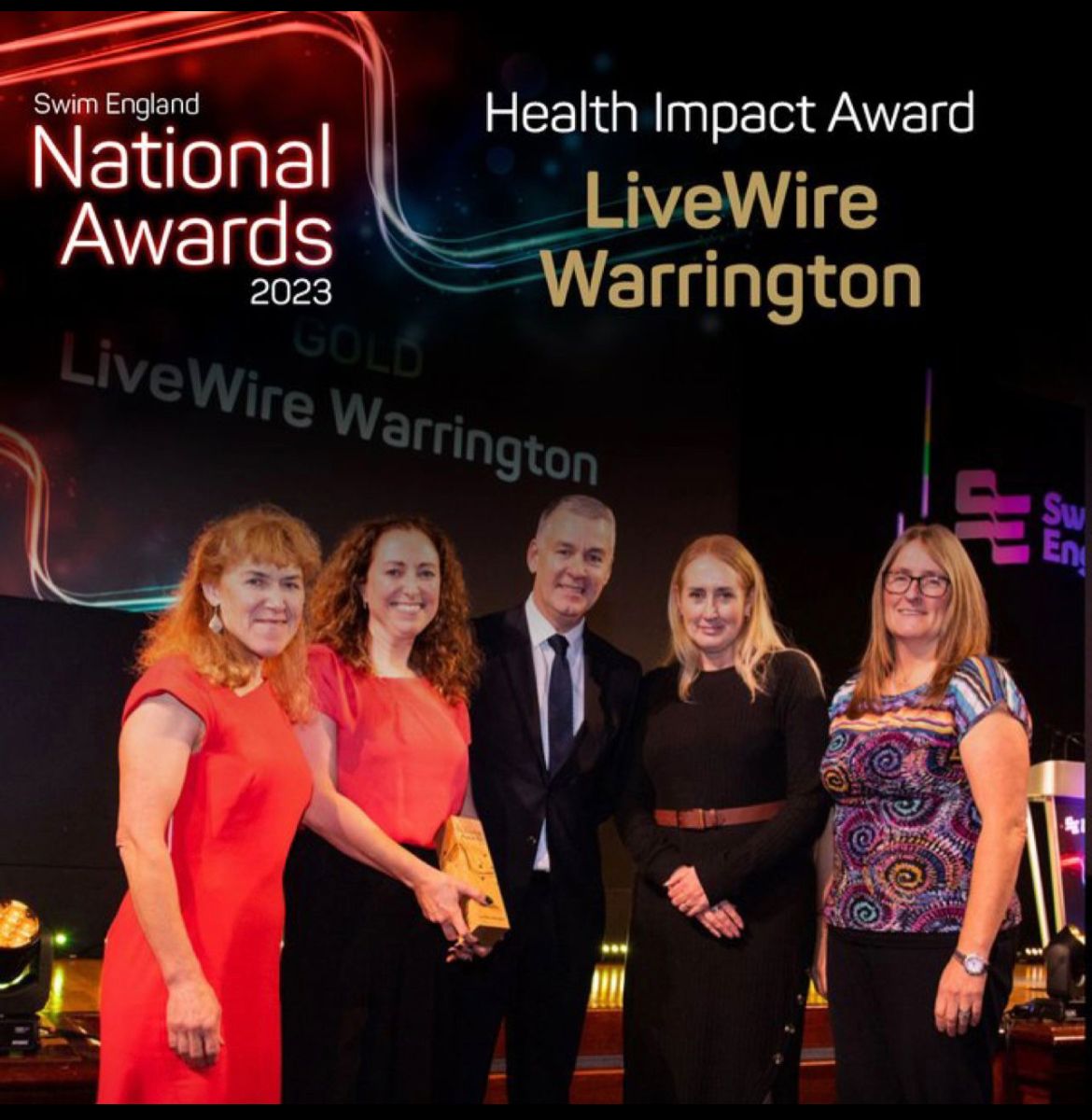 🏆 Exciting news! LiveWire wins <a href="/Swim_england/">Swim England</a> 2023 Health Impact Award 🎉
We're pleased to announce that LiveWire has been awarded the Swim England 2023 Health Impact Award!
🌟 #HealthImpactAward #LiveWireWins #WaterWellbeing