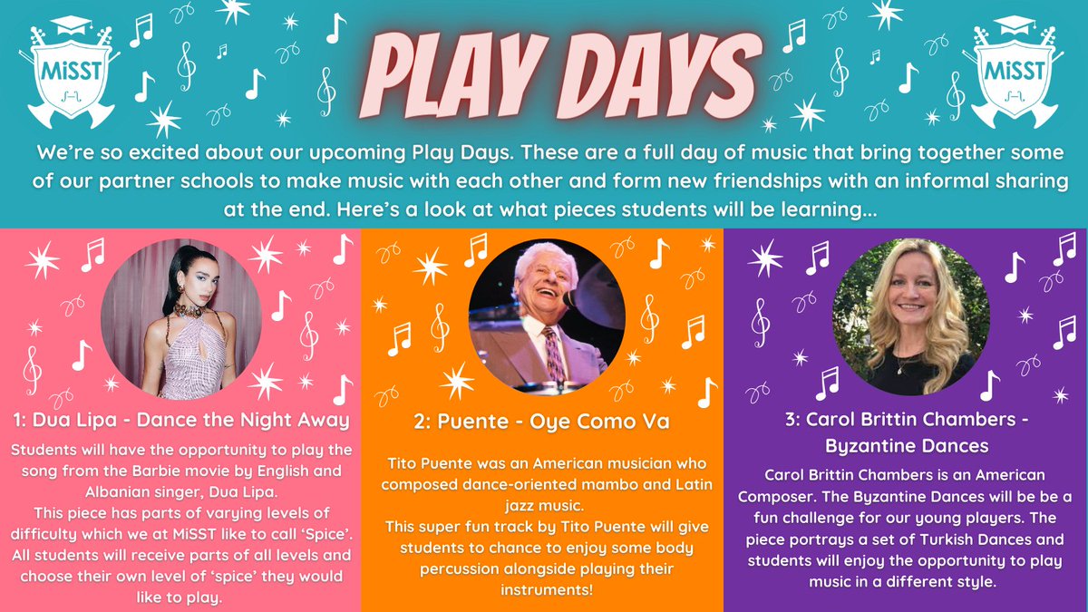 MiSST (@misst_music) on Twitter photo We’re so excited for the first of our three ‘Play Days’ at <a href="/BarnsleyAcadem1/">Barnsley Academy</a> tomorrow! 🤩🎻 Here’s a look at what our students will be playing… 🎶 #YoungMusicians #PlayDay #MusicEducation #MakeMusicTogether We’re so excited for the first of our three ‘Play Days’ at <a href="/BarnsleyAcadem1/">Barnsley Academy</a> tomorrow! 🤩🎻 Here’s a look at what our students will be playing… 🎶 #YoungMusicians #PlayDay #MusicEducation #MakeMusicTogether