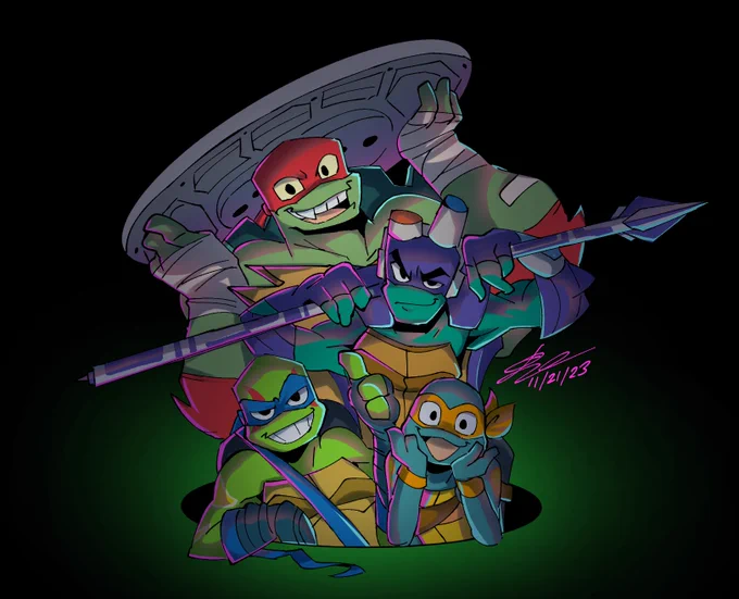 Hero come through manholes  #rottmntfanart #rottmnt