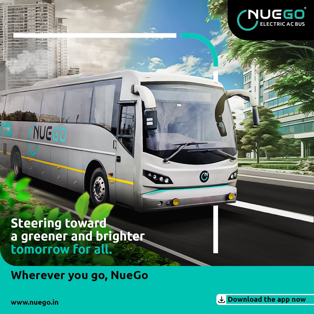 nuegoindia's tweet photo. Changing the world, sustainably. One trip at a time.
#nuego #nuegoindia #electricbus #intercitytravel #greenery #nuegobus #comfortabletravel #sustainabletravel #travel #evbus #ev #pollutionfree #greenfuture https://t.co/Tt5LI67yl1