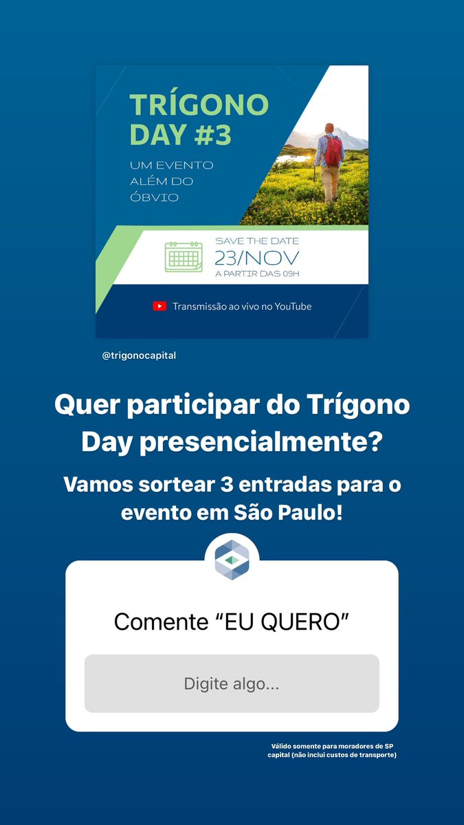 Quer participar do Trígono Day 2023 presencialmente?

instagram.com/p/Czd_zftMuLs/…