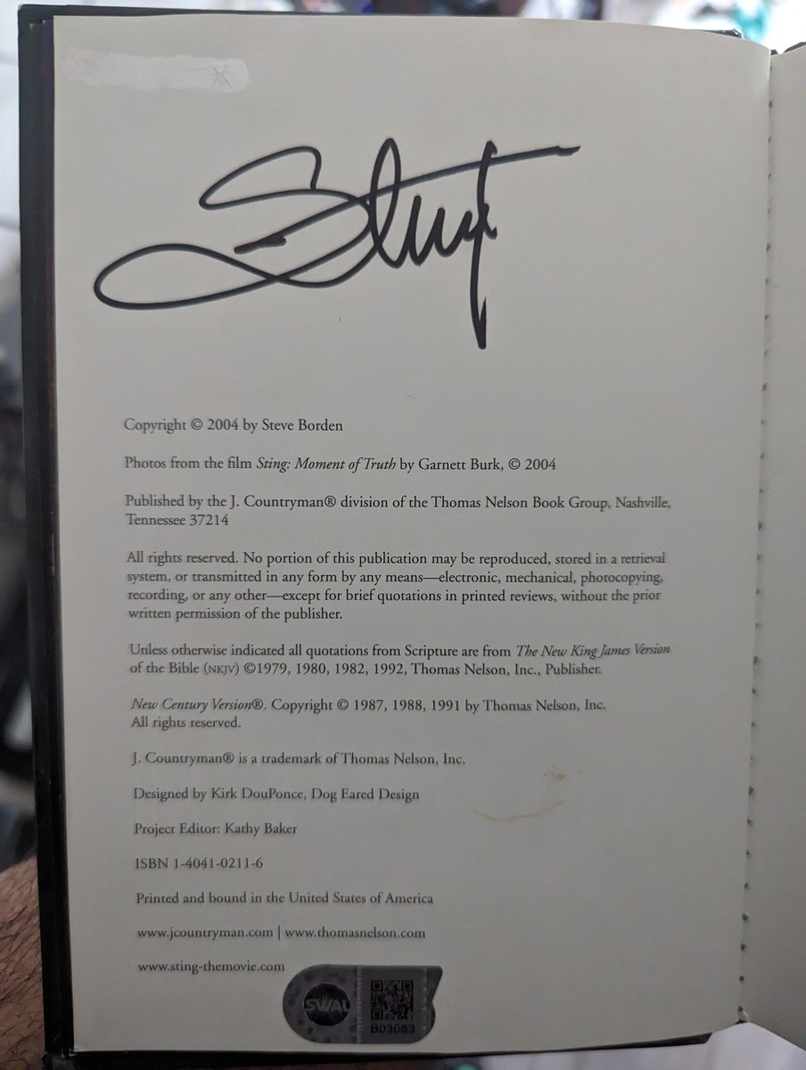Xenopredators's tweet photo. Couldn't meet The Icon @Sting in person so I sent in my copy of his autobiographies through @swau_official. Finally received my item! https://t.co/33jcjtrWIw