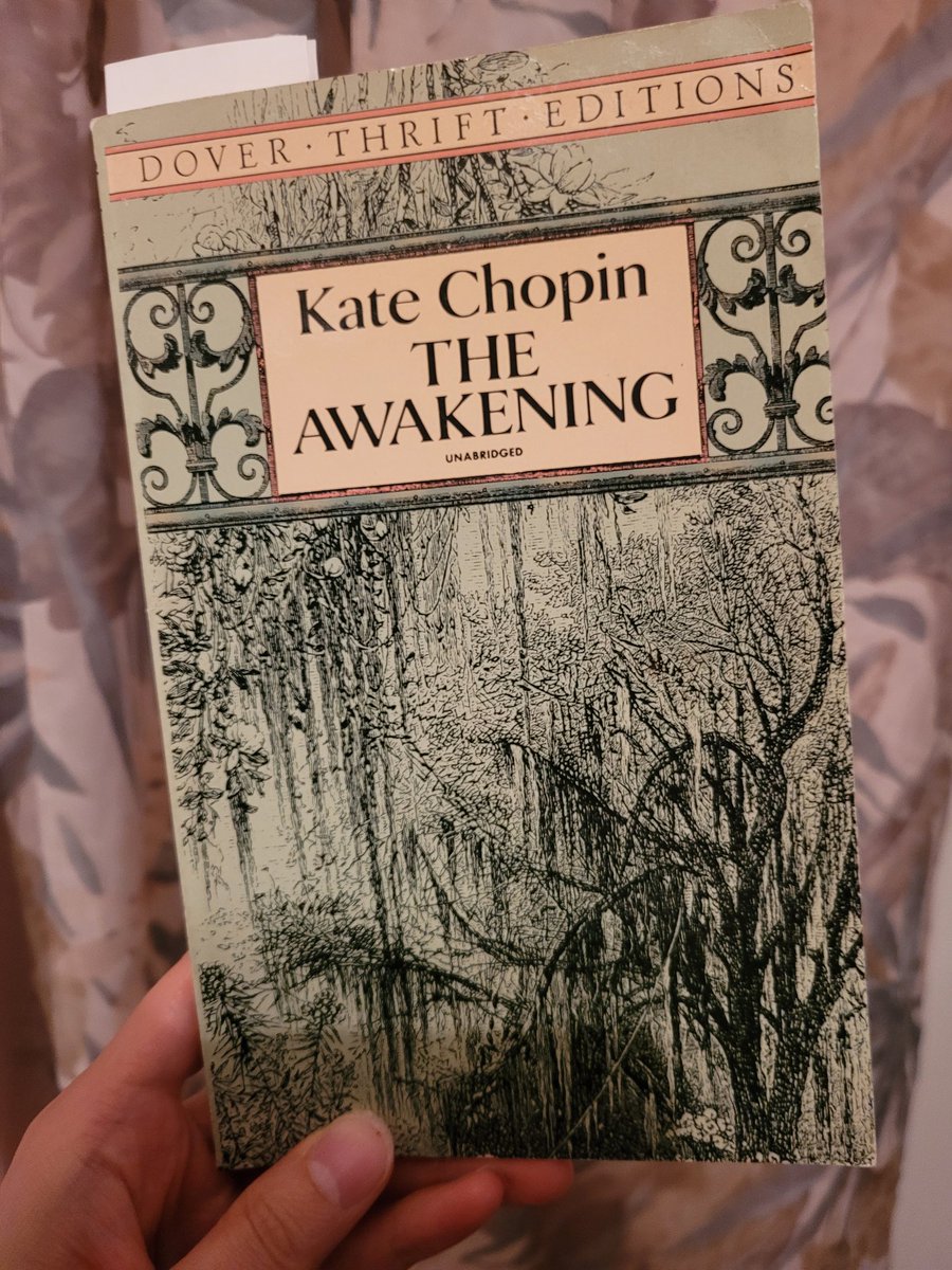 gonegloria's tweet photo. After week 3 of #NaNoWriMo, almost 6,000 words written. Less than last week, but I have a four-day weekend, so I hope to write like the wind then. I'm now at more than 100,000 words 🙂 

One of my major influences:
The Awakening

#writing #books #writers #publishing #novels https://t.co/vYEzDYgOrY