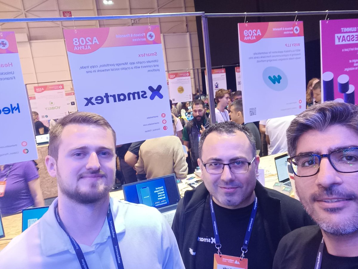 smartexlabs's tweet photo. 🚀 Just back from #WebSummit2023! 

✨ Joined pre-summit founder talks on funding &amp; leadership 
🔥 Our booth was a magnet for crypto enthusiasts! 
🤝 Made invaluable connections with fintech, AI &amp; web3 visionaries 
🌉 Built bridges for future partnerships https://t.co/TpNmXGSK6p
