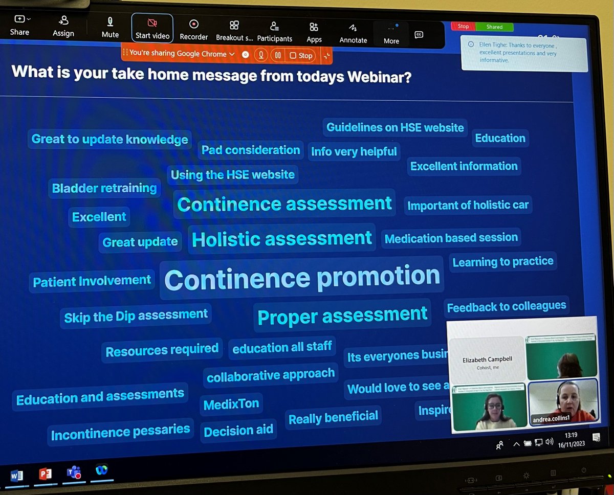 Thank you to all involved in last weeks Continence, Best Practice, Better Outcomes Webinar facilitated by the RCNME DN in collaboration with Community Staff from DNCC. It was a great morning of knowledge sharing and well done to all of the presenters. @RCNME_DN @HSECHODNCC