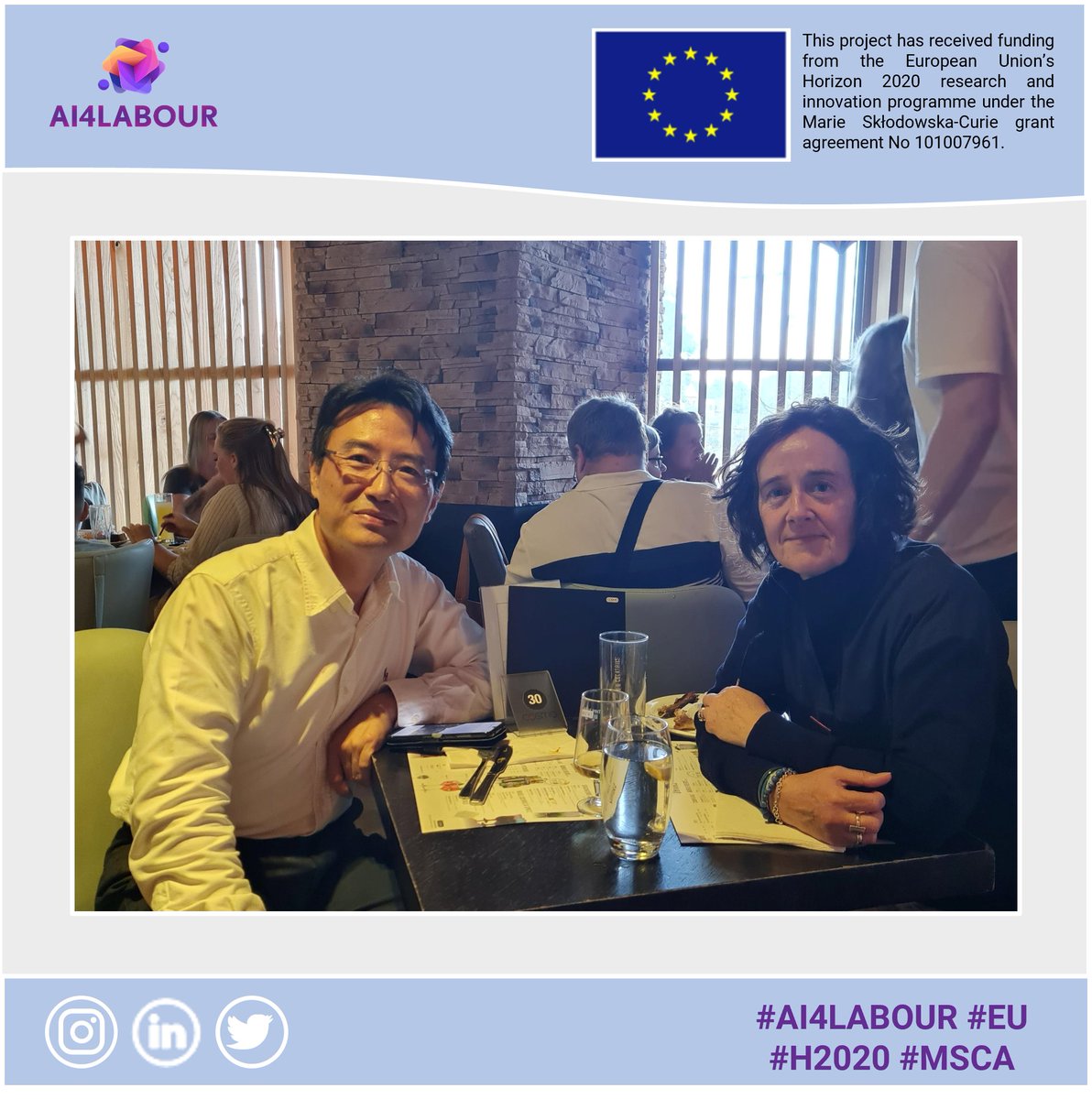 Vivienne Kiernan engaged in insightful discussions with members of the #AI4LABOUR project team during her time at the University of Wolverhampton. Exciting times ahead as we navigate AI's workforce impacts!🚀 #H2020 #EU #MSCA