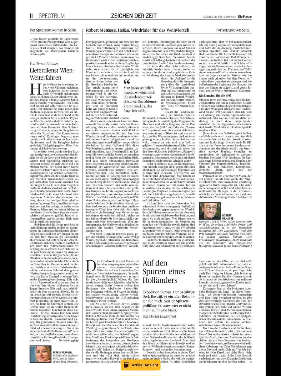 FFF_Austria's tweet photo. Schade, dass so viele Falschinformationen durch Robert Menasse in @DiePressecom Platz finden -
Windräder seien:
1. ökonomischer Wahnsinn
2. ein Schaden für die physische Gesundheit
3. für die Energiegewinnung vernachlässigbar
4. für Vögel ein "Stabmixer-Effekt"

Eine Einordnung🧵 https://t.co/ColHnqc5fx
