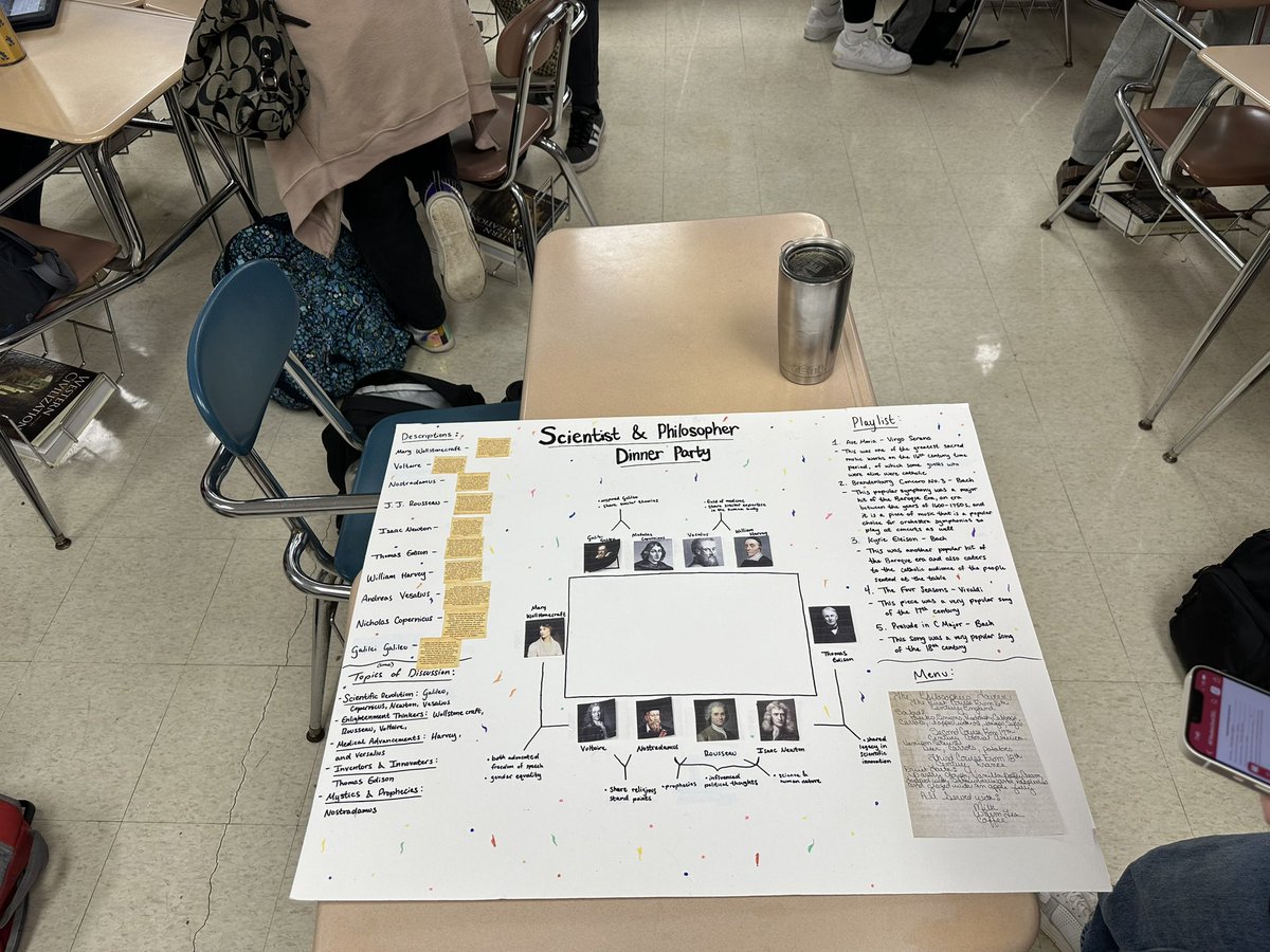 1st Period AP Euro Gallery Walk of their Awkward Dinner.Debate Party projects from the Scientific Revolution/Age Of Enlightenment…#APEuro
<a href="/EFEAteaches/">EFEA</a> <a href="/EFWarriors/">Elizabeth Forward HS</a> <a href="/EFHSMediaCenter/">EFHSMediaCenter</a>