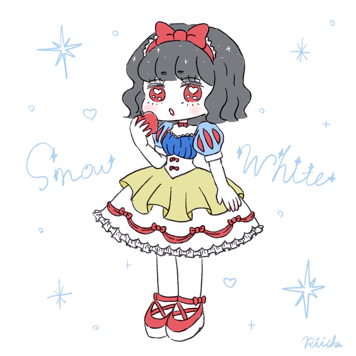 白雪姫✦.*
🍎🍎🍎
#イラスト #illust #ゆるいイラスト #女の子イラスト