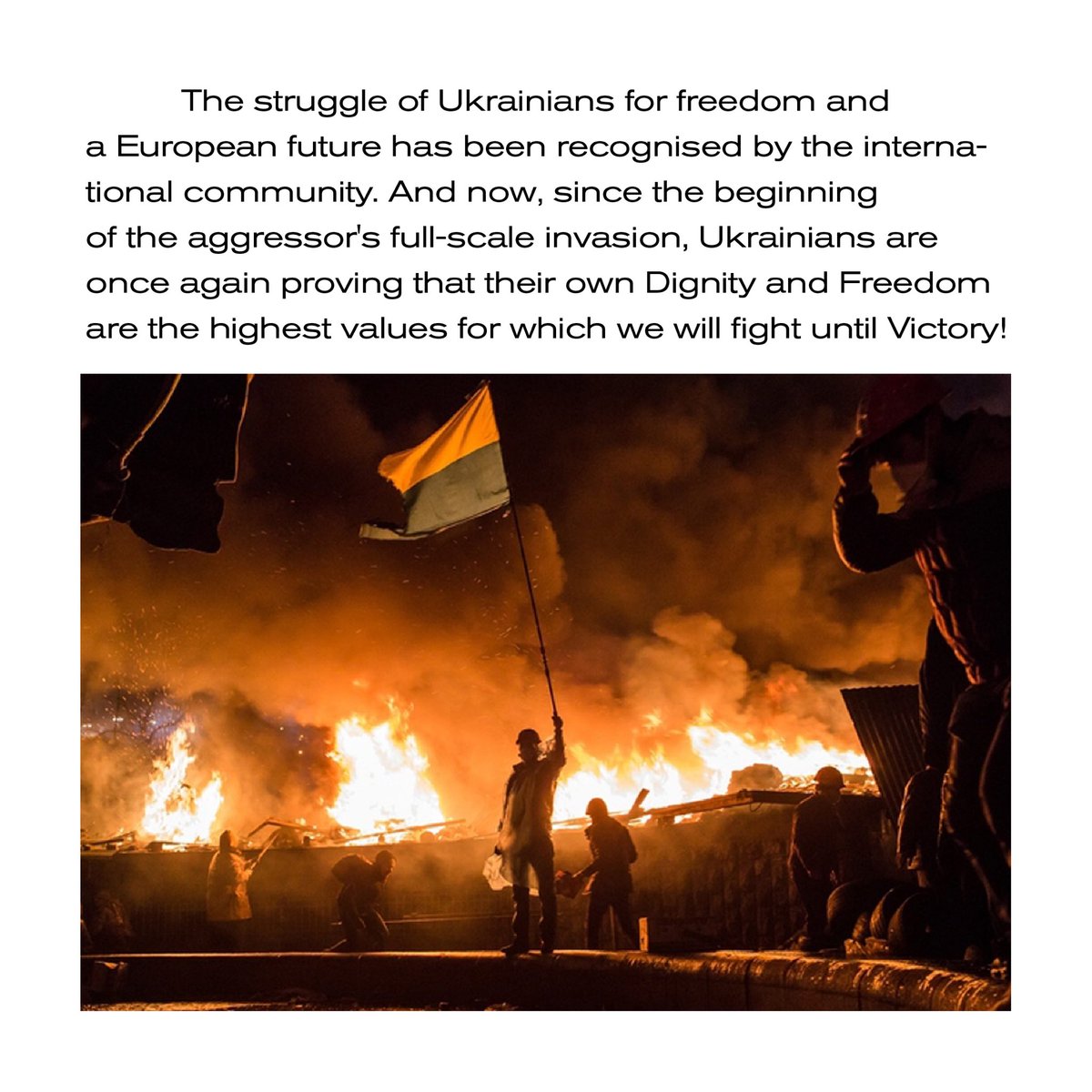 UAParlEducation's tweet photo. 💙💛 This day is a reminder that Dignity and Freedom are the highest values of our country, for which Ukrainians will fight until victory! https://t.co/XONTm491Ez