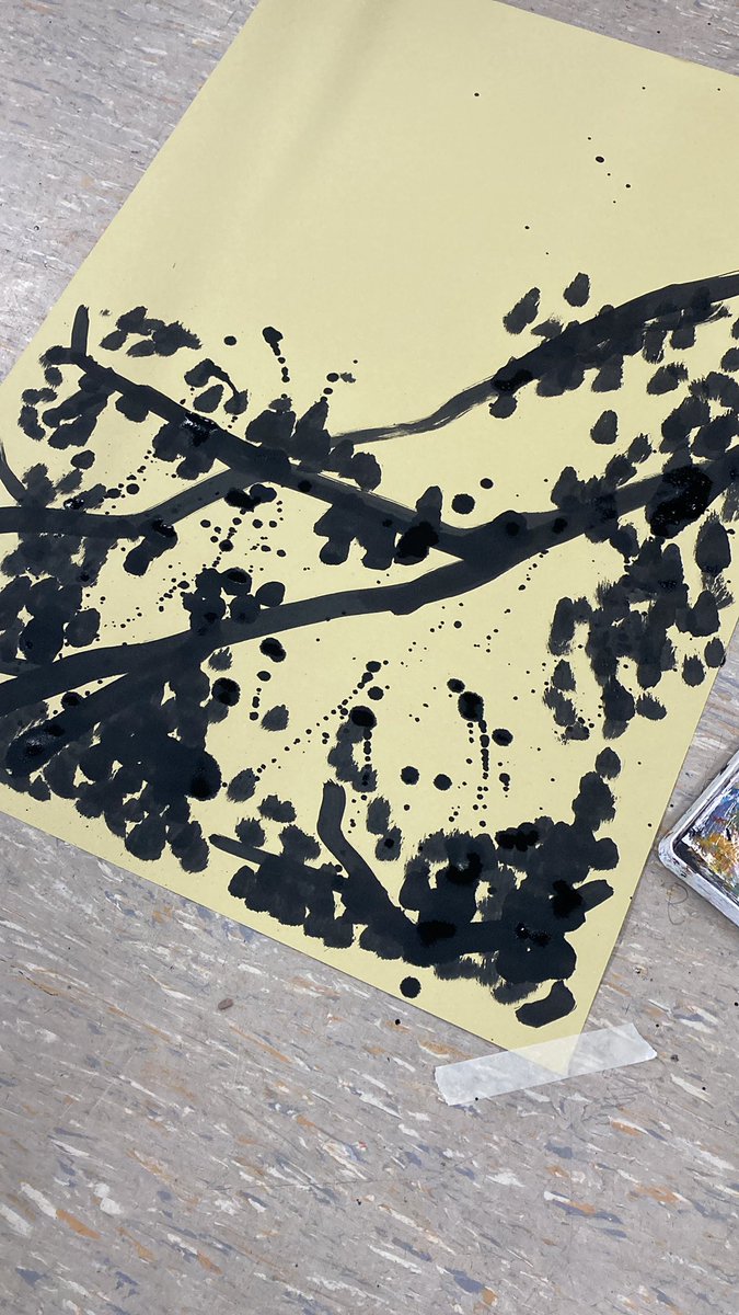 Bit bored on a Tuesday? Pep up your lessons with bamboo canes and ink ! #markmaking #artteacherlife