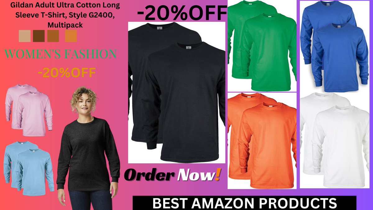 mdrobeul765's tweet photo. Gildan Adult Ultra Cotton Long Sleeve T-Shirt, Style G2400, Multipack  

Visit the Website  : https://t.co/abtGC3AvtB… 

#unitedstates #followformore #fashionshow #amazonproductreview #onlineshope #womenfashionstore #shoe #shoeaddict #followus #shoesoftheday #hilights https://t.co/VRQif9q6Oz