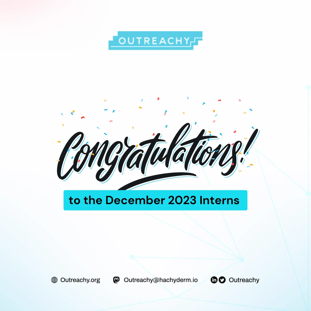 Outreachy announces and congratulates the December 2023 interns!