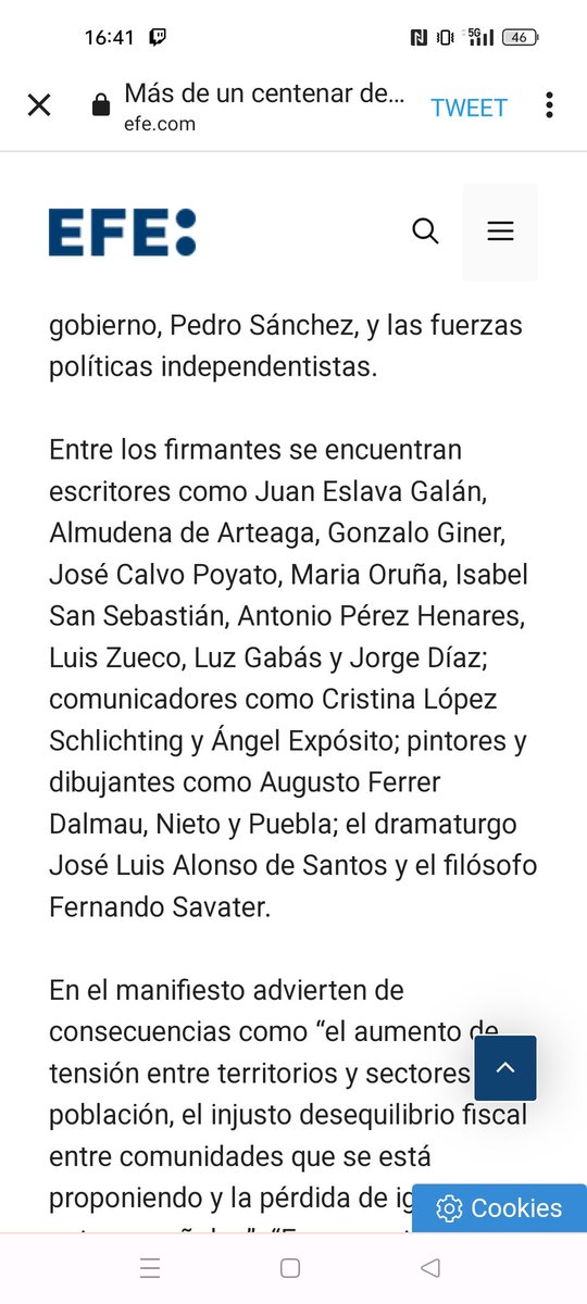 Otro manifiesto de Fernando Savater, su cirujano, el peluquero, su ginecólogo, cuatro profesores de zumba y uno de Maná.