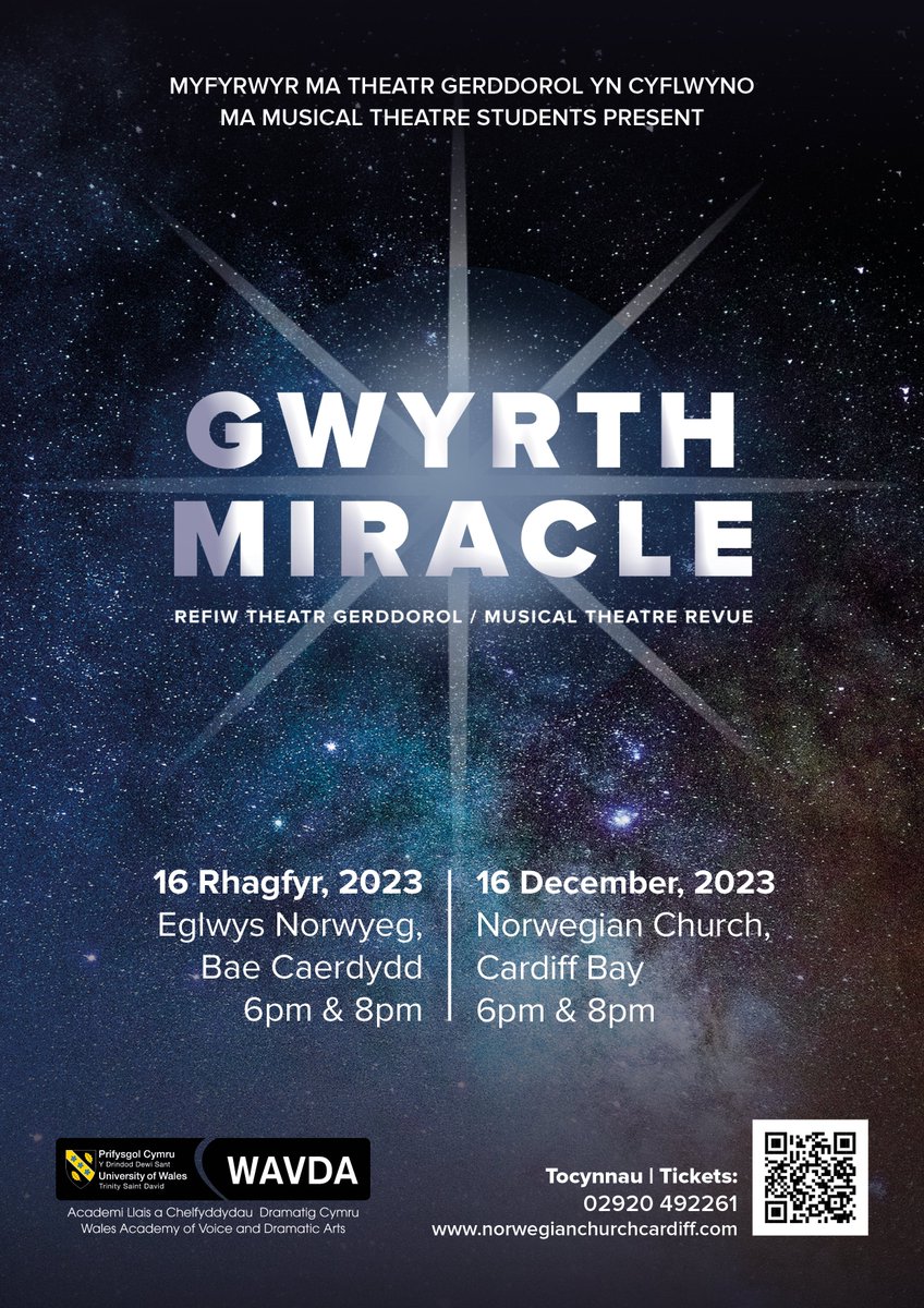 NEWS: 🎭MA Musical Theatre &amp; MA Perfformio students to perform 'Miracle' at the <a href="/NorwegianChurch/">Norwegian Church Arts Centre / Eglwys Norwyaidd</a>  Cardiff

➡️ shorturl.at/oqxCM