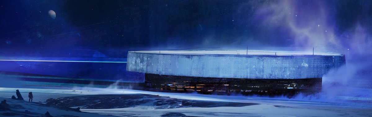 JosebaAlexander's tweet photo. This pieces below is a personal project I've been working on for quite some time. Investing more time in development and composition of sci-fi work. You can check my ArtStation portfolio or Instagram to see the initial ideas and black and white compositions. https://t.co/2aTUNzeRin