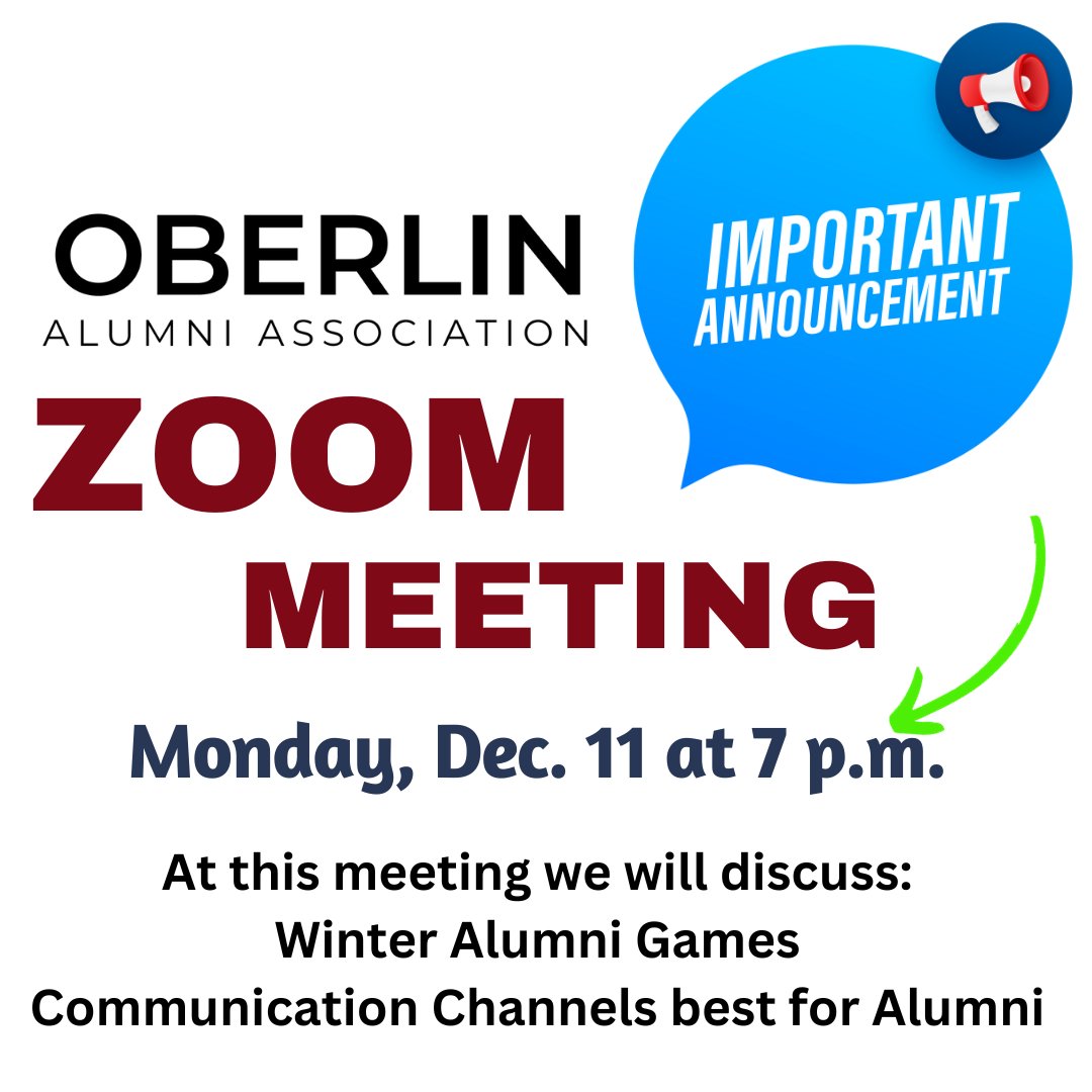 Mark your calendars!
We hope to "see" you all on the Zoom!