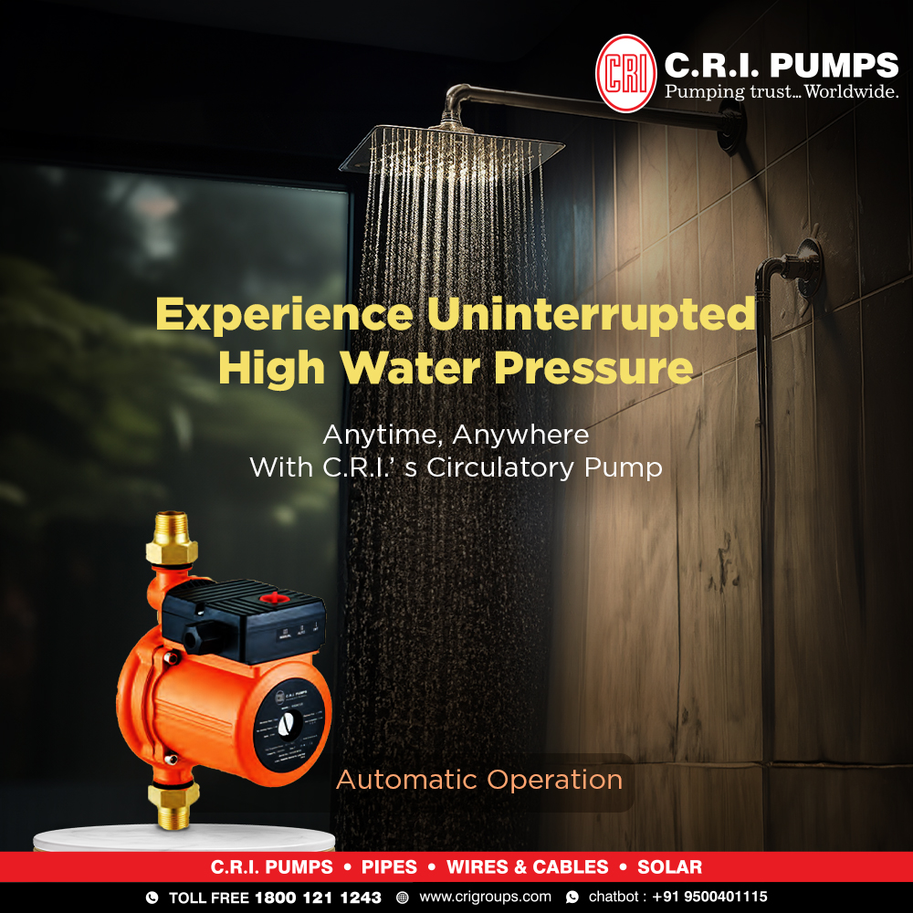 cri_groups's tweet photo. From homes to industries, trust C.R.I.'s CP Series Circulatory Pumps for efficient water circulation. With its compact design and durable impeller, continuous operation is a breeze.

Experience reliability in every drop with C.R.I.

#cri #CRIPumps #circulatorypumps #CPseries https://t.co/zeMnjPHdHz