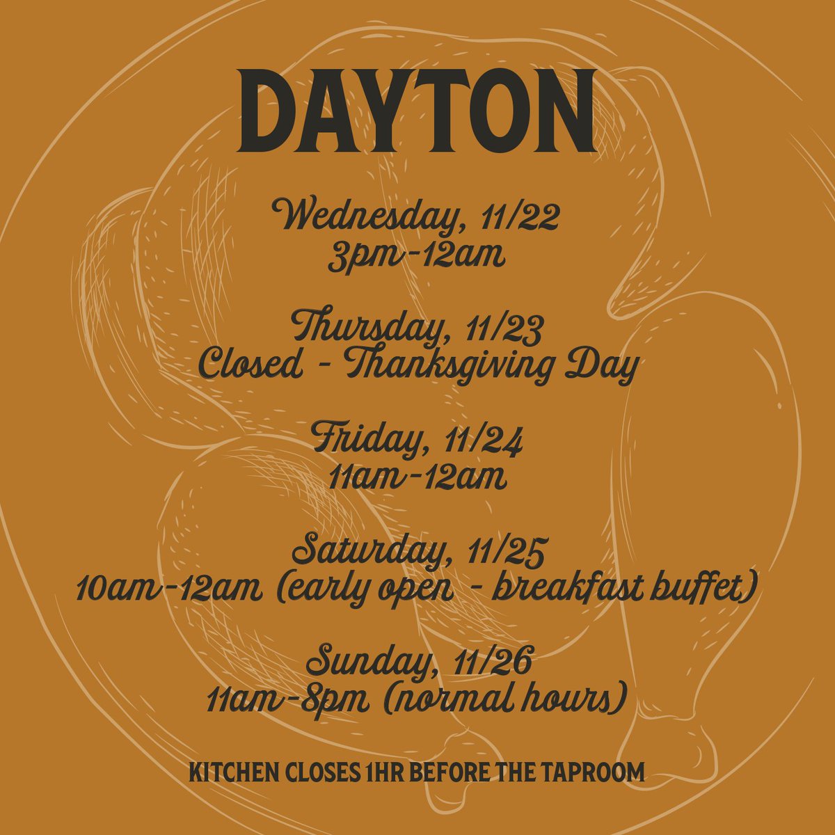 WarpedWing's tweet photo. #Thanksgiving Week Holiday Hours!
Whether you're stocking up on #TurkeyDay essentials like beer for your refrigerator (pssst, #FlyLightLager 12pks just launched for only $12.99 each!) or looking for a place to kick back with your hometown friends - we've got ya covered π» https://t.co/KOPIUo6ZF4