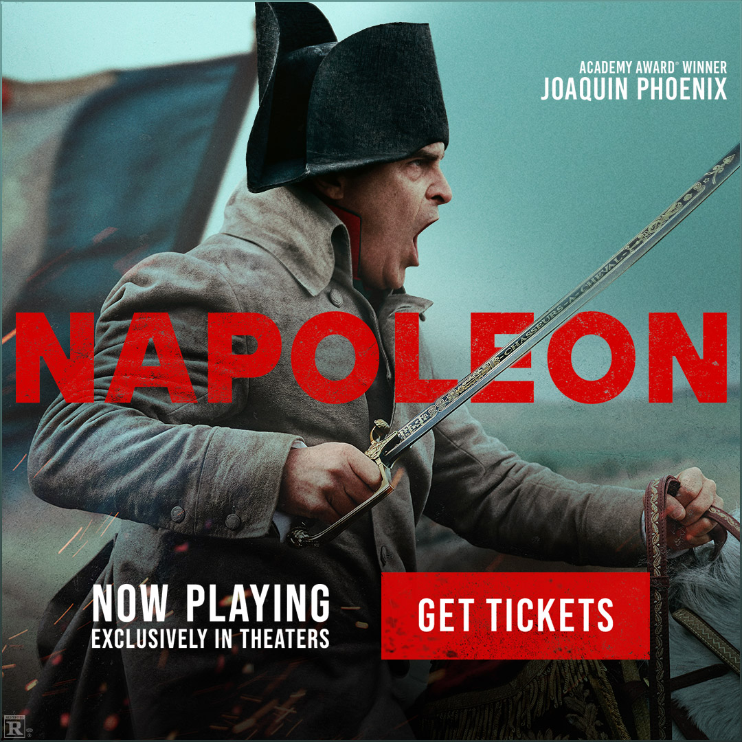 An epic story deserves to be seen on the biggest screen. See #Napoleon in GPX and IMAX – NOW PLAYING exclusively in theaters. Get tickets now. bit.ly/3sqKip5