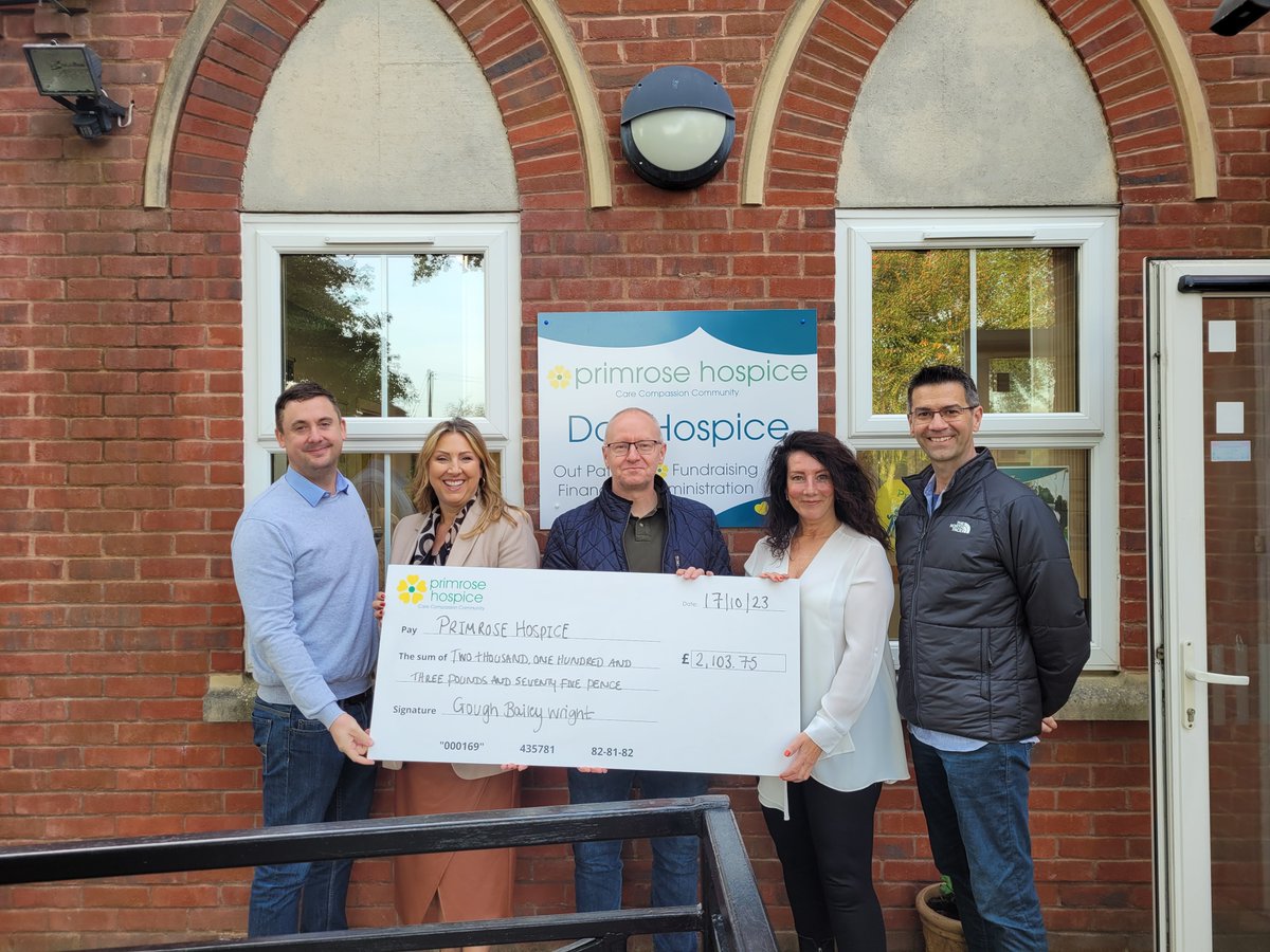 That's a wrap! Well done to our 'Fools on the Hill' for conquering #Snowdon and raising over £2,100 for <a href="/PrimroseHospice/">Primrose Hospice & Family Support Centre</a>! 👏

Handing over this cheque is almost as satisfying as reaching the summit, minus the sore muscles and blistered feet.😆

#HikeForACause #SummitSuccess