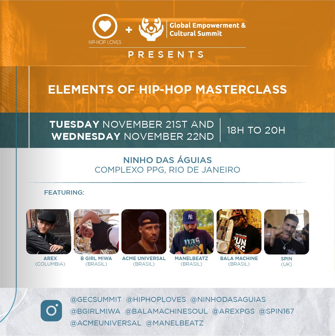 rakeldelgado79's tweet photo. Por fin ha llegado el momento de celebrar el Global Empowerment and Cultural Summit en Río de Janeiro, del 21 al 24 de Noviembre!Tendremos diferentes actividades: talleres, conferencias, mesas redondas, masterclases, exhibición de Breakin, sesiones de grabación, etc...
#gecsummit https://t.co/Ls794UJ7QK