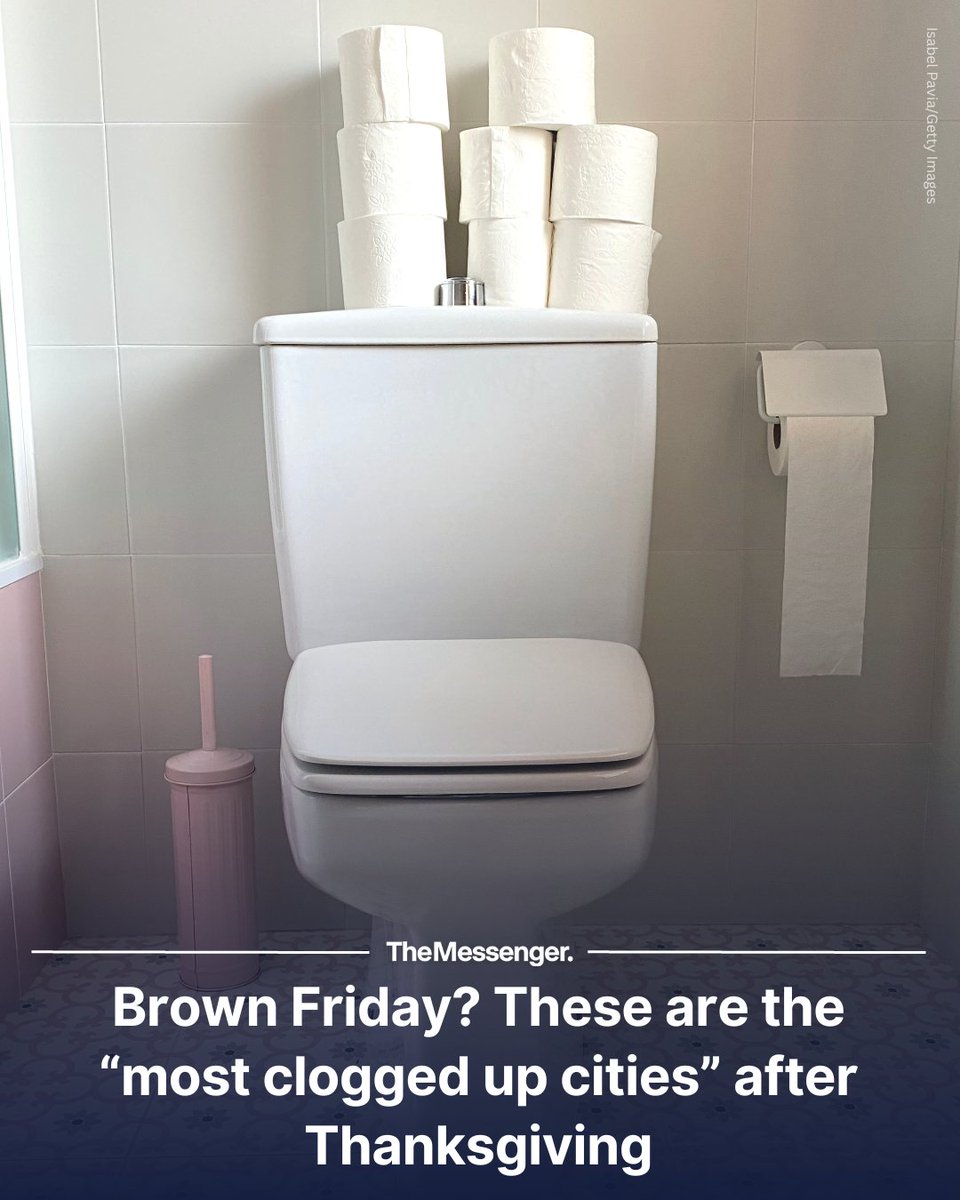 TheMessenger's tweet photo. To you, it's Black Friday. To plumbers, it's known as 'Brown Friday'

These are the "most clogged up cities" in America with Thanksgiving-related plumbing issues: https://t.co/9KWimfJhs0 https://t.co/oqxockcObr
