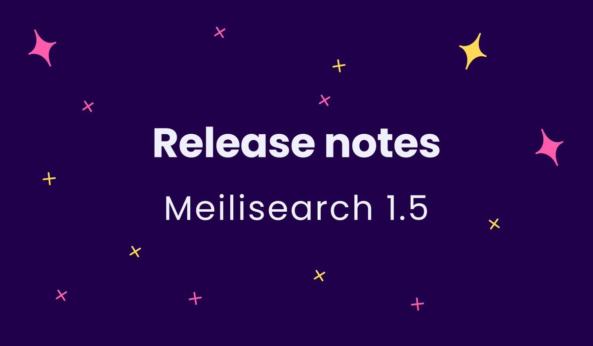 🚀 Releasing Meilisearch 1.5

• 10 to 25% faster indexing time
• On-demand snapshots
• Puffin reports export 

buff.ly/3SOA38P