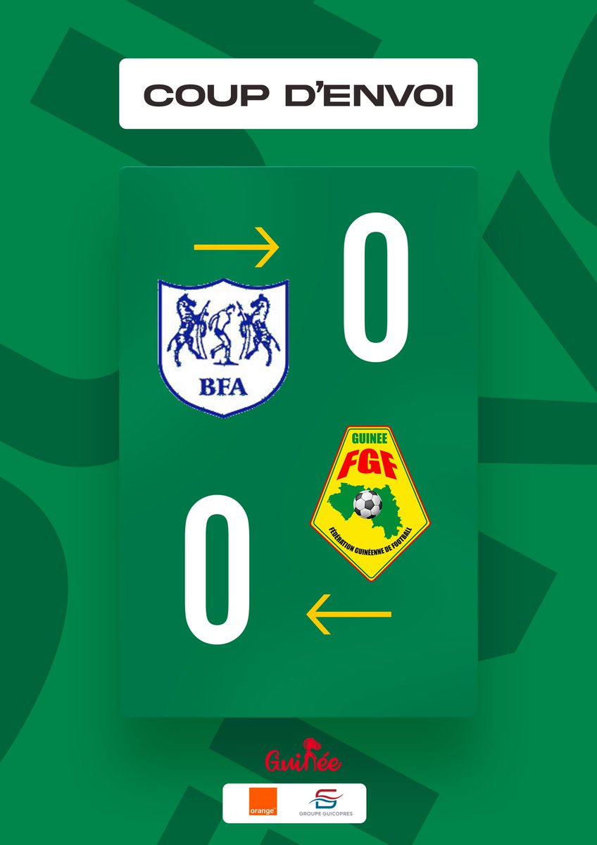 fgfofficiel's tweet photo. 𝘾𝙊𝙐𝙋 𝘿’𝙀𝙉𝙑𝙊𝙄 | BOT 0️⃣-0️⃣ GUI
C’est parti au Itani Chilume Stadium. Nous affrontons le Botswana en marge de la deuxième journée des éliminatoires de la coupe du monde 2026.
Allez Syli ! Gbin Gbin So 🔥
#FGF | #CONORFGF | #SyliNational | #GbinGbinSo | #WCQ2026 | #BOTGUI