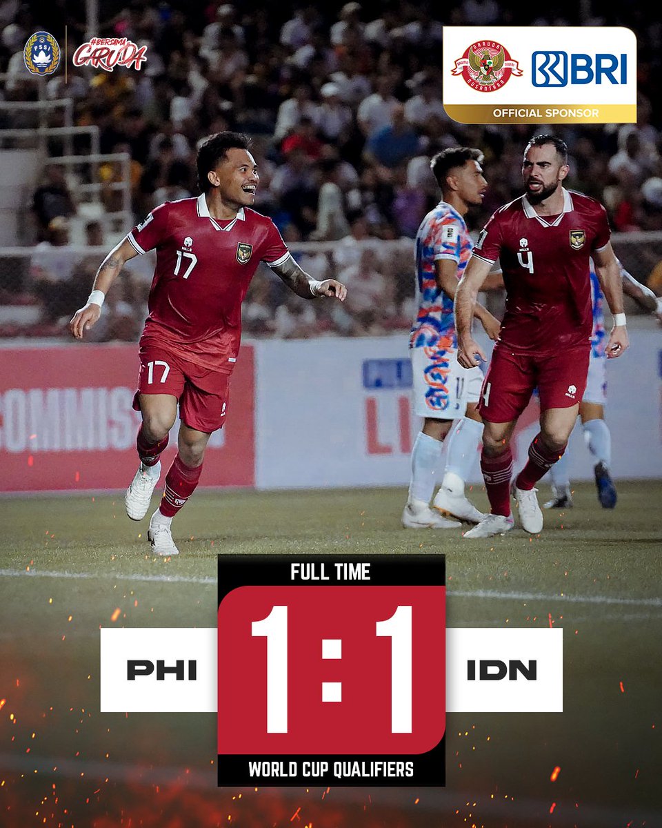 Satu poin berharga dari Rizal Memorial Stadium Filipina, Gol dari Saddil Ramdani mampu menyamakan kedudukan atas tuan rumah.
#TimnasDay #BersamaGaruda #GarudaMendunia #WCQ #WorldCupQualifiers #WCQ2026 #InspiringStars