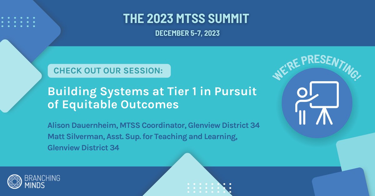 Looking forward to this #MTSSsummit session on developing and maintaining an #MTSS that is equitable. ❤️ #K12Education #studentsuccess #professionaldevelopment @branchingminds bit.ly/40PMV0d