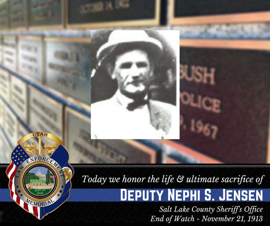 UtahsFallen's tweet photo. #DeputyNephiJensen #UtahsFallen #ULEM #SaltLakeCountySheriffsOffice https://t.co/9JtPcltwlS