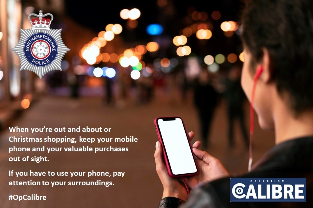 NorthantsPolice's tweet photo. Operation Calibre is a week-long national campaign to tackle personal robbery, which is a significant contributor to violent crime.
Advice about personal safety can be found on our website here https://t.co/xj9MNdBZp2
#OpCalibre #MatterOfPriority https://t.co/hY4uGVDf5I
