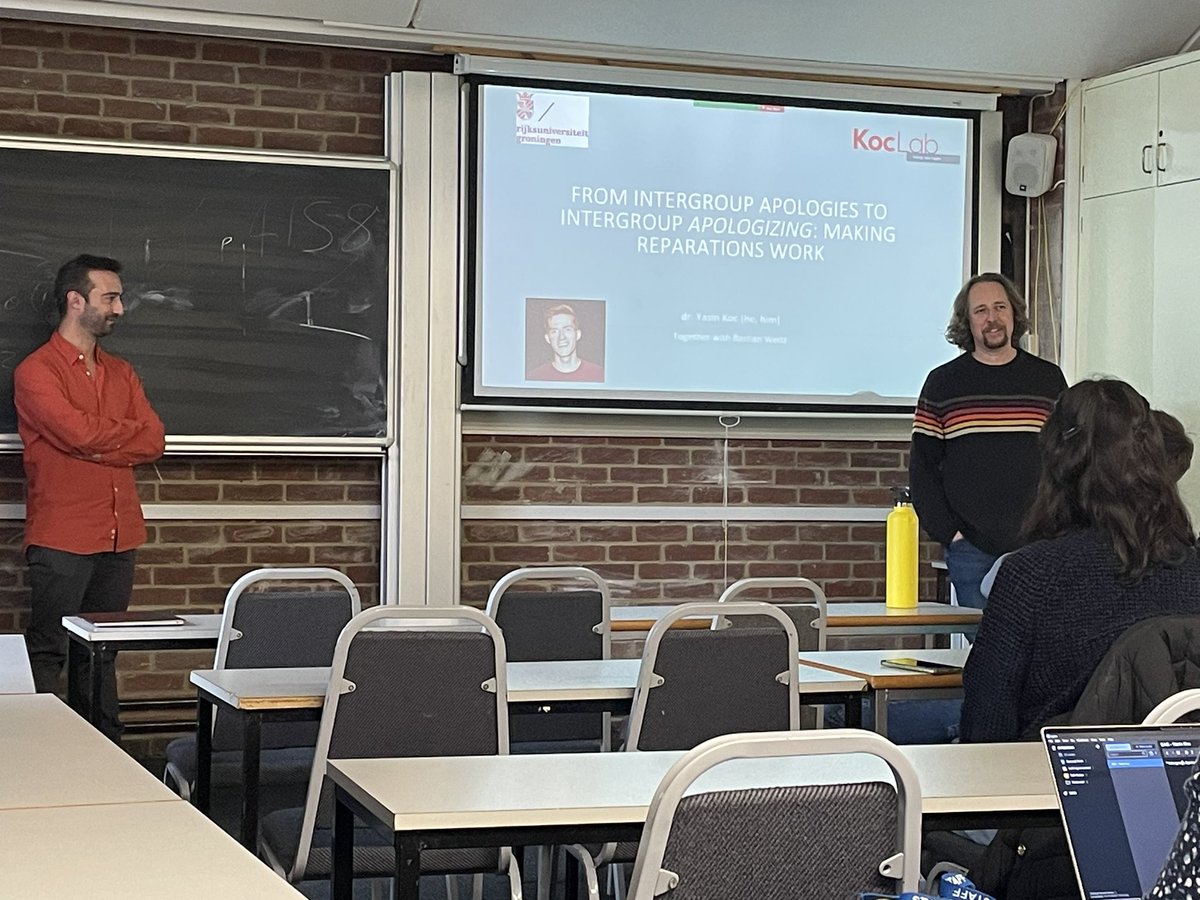 ProfJohnDrury's tweet photo. . @Sussex_Psych welcomes back @spyasin to give a talk about his current work on intergroup apology https://t.co/xUmUJfdnzR