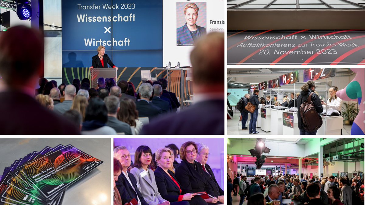 BerlinPartner's tweet photo. Was für ein Auftakt zur #TransferWeek 2023!💡
Die Konferenz „Wissenschaft x Wirtschaft“ fand am Montag statt und war ein voller Erfolg! Start verpasst? Die #TransferWeek läuft noch bis zum 24. November!
📣 Jetzt registrieren & virtuell teilnehmen👉https://t.co/Pn6IK9Cu2f
Hier erfahren Sie mehr zur Transfer Week👉https://t.co/fcY2AteDVY
