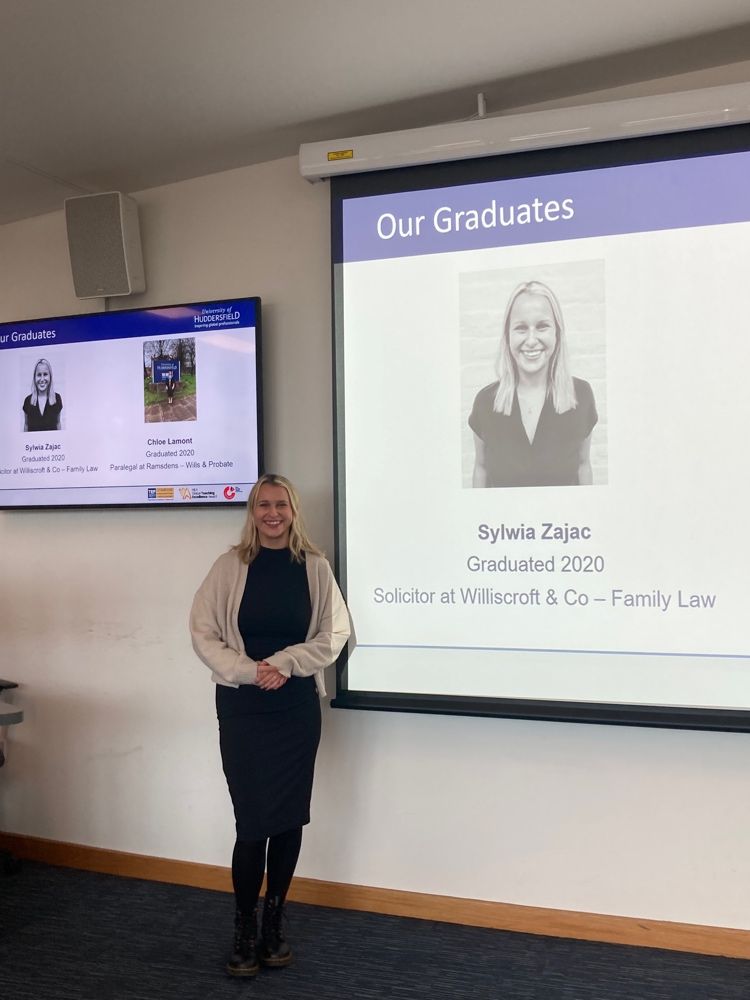 Our newly qualified solicitor, Sylwia attended @HuddersfieldUni's Open Day on Saturday to speak to students about her journey into #law and her experiences as a #TraineeSolicitor.

As a graduate of @huddlaw, we're really proud of Sylwia's efforts to inspire future generations.