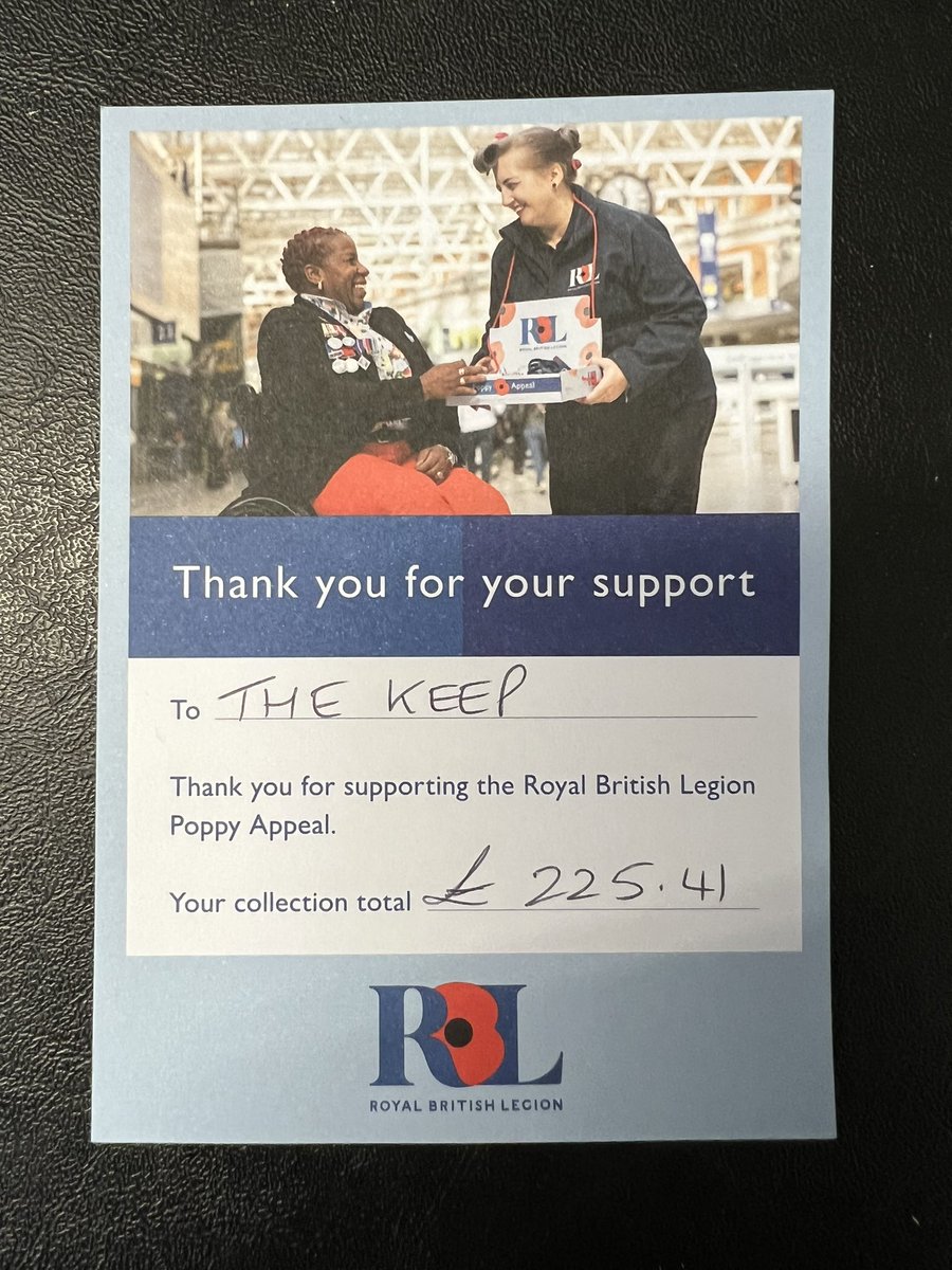 We’re delighted to have been able to support this year’s @PoppyLegion Poppy Appeal. Thank you to all our visitors who generously donated.