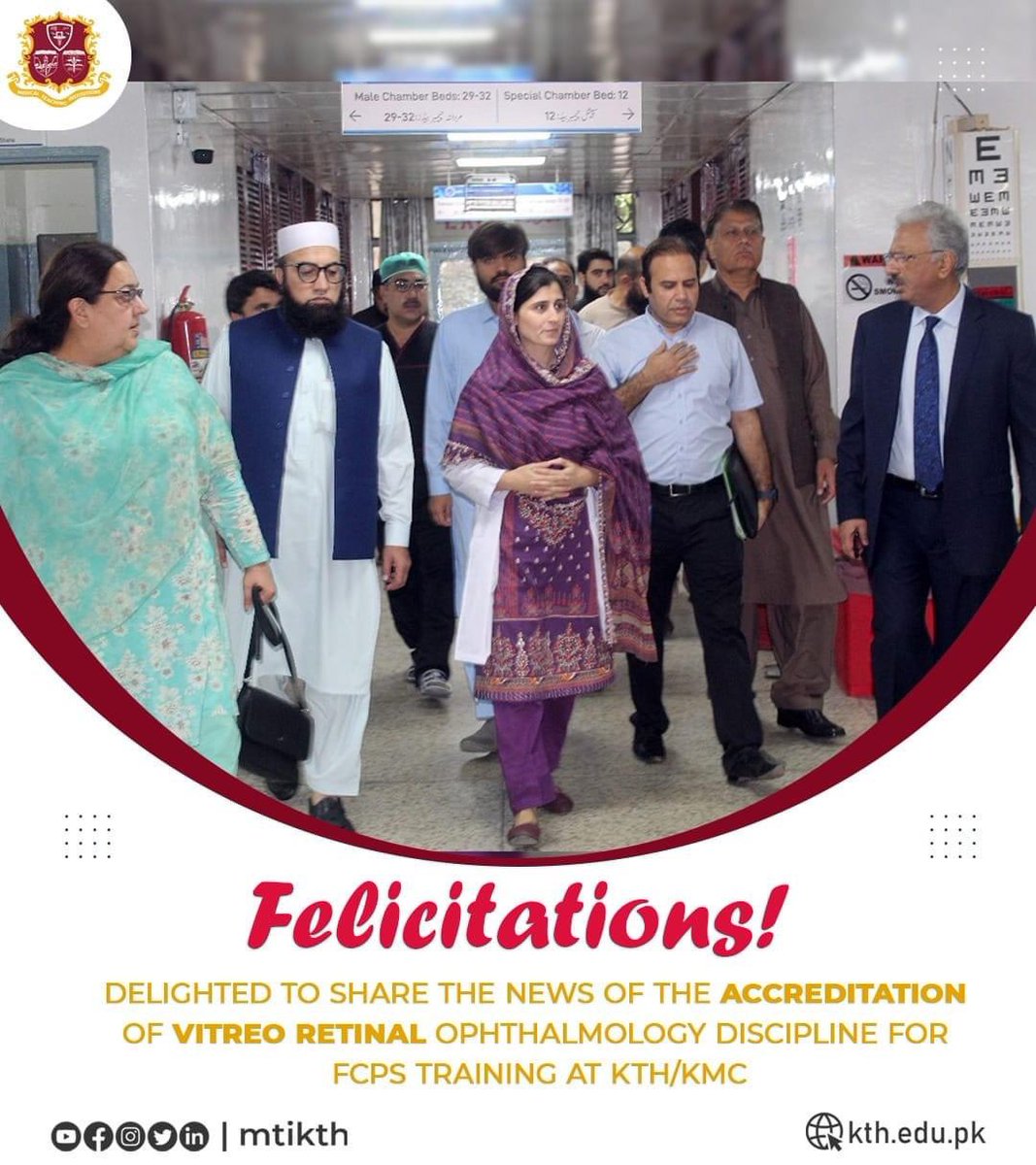 Felicitations!

We take immense pleasure in announcing that CPSP has Accreditated Vitreo Retinal #Ophthalmology discipline for FCPS training at #KTH and #KMC on the basis of physical re-inspection conducted on 30th October 2023. 

Congratulations on this special moment!!