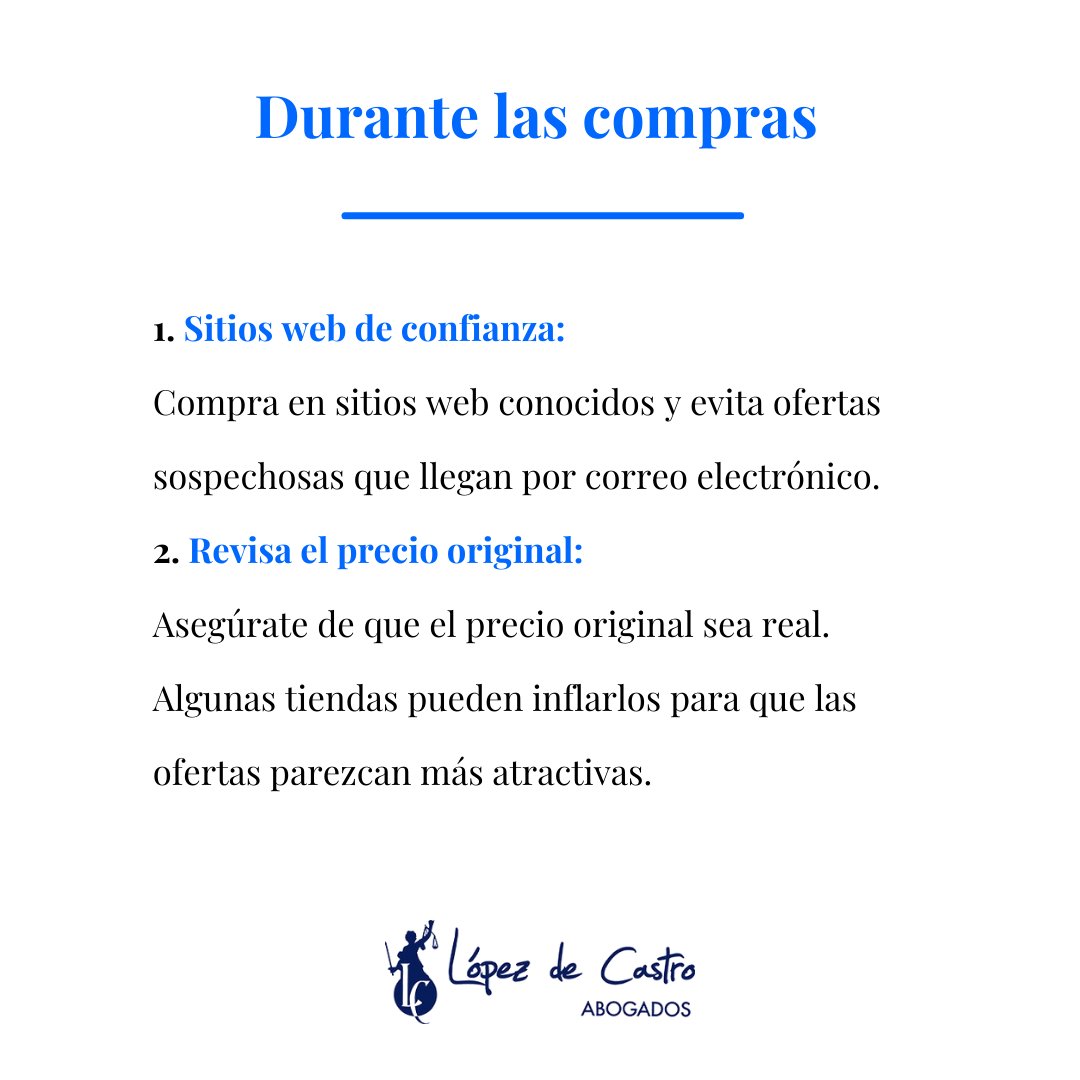 ldcabogados's tweet photo. Recuerda que el Black Friday es emocionante, pero mantener la seguridad y el control es crucial y mucho más importante. 💳🛡️

¡Disfruta de las compras y de tus descuentos con cuidado de que no te estafen!🔒

#LopezdeCastro #LopezdeCastroAbogados #AbogadoSevilla #Abogado #Bufete https://t.co/05NrOp4X5I