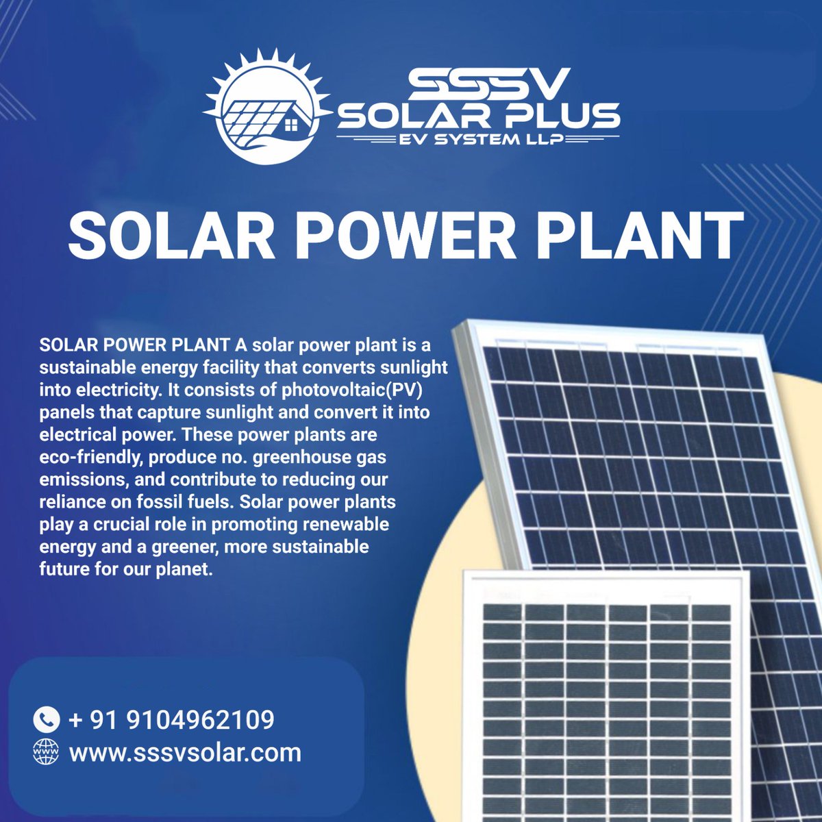 SSSVSolarPlus's tweet photo. A solar power plant harnesses sunlight to generate electricity through photovoltaic cells or solar thermal systems.
.
.
#solarpower #solarpanels #solarenergy #renewableenergy #cleanenergy #sustainability #greenenergy #solarenergy #solarinstallation #solarpv https://t.co/plwvc7GwEV