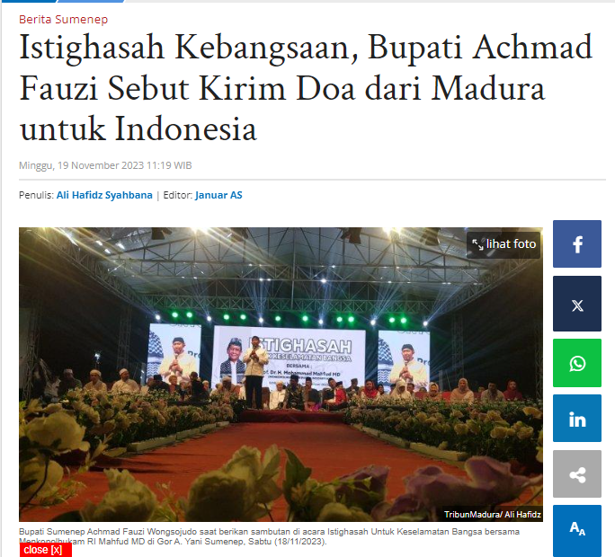 Dari Madura untuk Indonesia, Cak <a href="/achmadfauzi_wy/">Achmad Fauzi Wongsoyudo SH. MH</a> punya jiwa negarawan yg memikirkan bangsa dan negara. Keren cak!