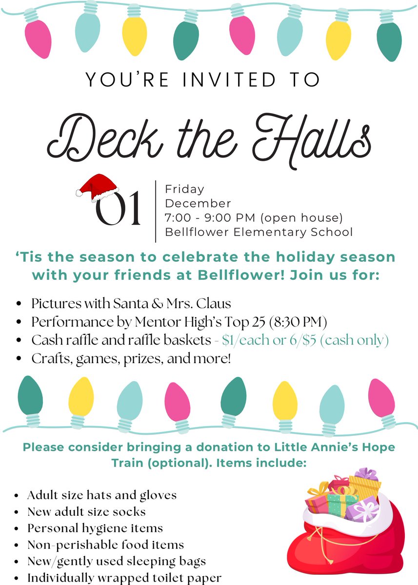 🎄’Tis the season for Deck the Halls🎄… and your “presents” 🎁 is requested!